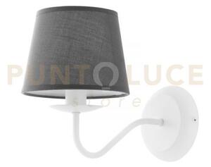 Applique a parete favola bianca e grigia 1 luce attacco e14 16x28x4