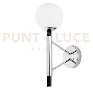Applique a parete hammond cromo e nera 1 luce attacco e14 15x26x43cm