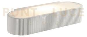 Applique a parete gatsby bianca 2 luci attacco e14 35x7x15cm in ges