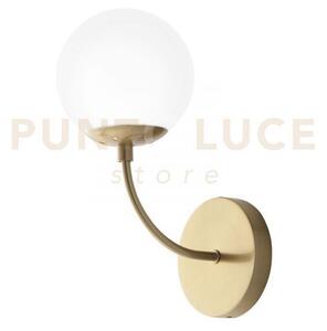 Applique a parete themys oro 1 luce attacco e14 12x19,5x29,9cm in v