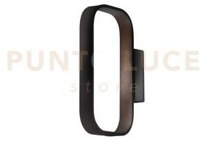 Applique a parete led moka marrone 5w 420lm 3000k 16,2x3x24 cm in a