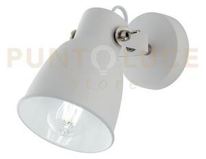 Applique a parete legend bianca e nickel 1 luce attacco e27 12,3x22