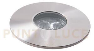 Incasso calpestabile led iride dc12 e 24v silver 3w rgb dimmerabile
