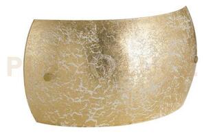 Applique a parete vanity oro 2 luci attacco e14 27x8x15cm in vetro 