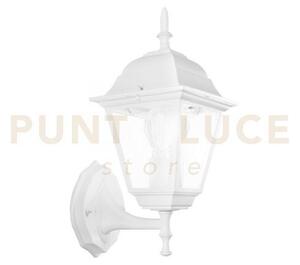 Applique up roma bianca 1 luce attacco e27 ip44 14,6x19,5x36cm