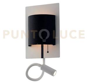 Applique a parete led pop nera con luce flessibile a led 9w 720lm 4