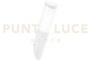 Applique tokyo bianca 1 luce attacco e27 ip44 7,6x37,6cm in acciaio