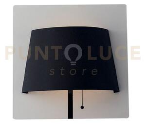 Applique a parete led wharol nera 6w 540lm 4000k 25x8,7x25cm in met