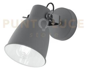 Applique a parete legend grigia e nickel 1 luce attacco e27 12,3x22