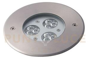 Incasso calpestabile led iride dc12 e 24v silver 9w rgb dimmerabile