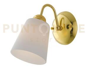 Applique a parete a parete 1162 oro 1 luce attacco e14 11x26x17cm