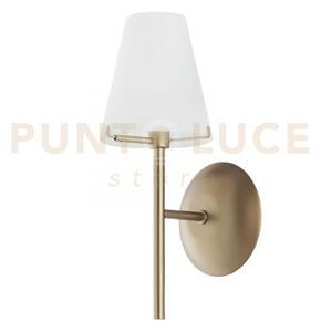Applique a parete canto oro e bianca 1 luce attacco g9 12x16,5x30,5