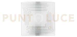 Applique a parete concept bianca 1 luce attacco e27 26x7x26cm in ve