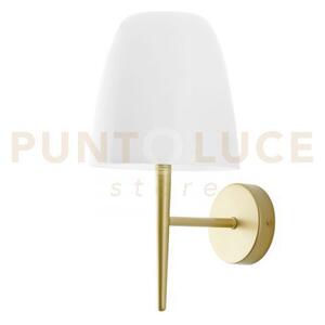 Applique a parete ares bianca 1 luce attacco e14 10x22x33,7cm