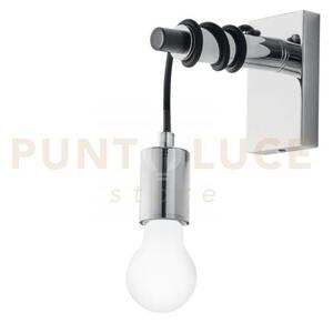 Applique a parete a parete admiral cromo 1 luce attacco e27 15,5x43cm