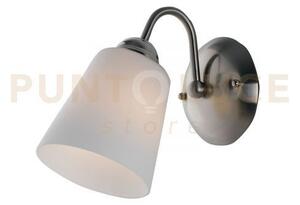 Applique a parete a parete 1162 nickel 1 luce attacco e14 11x26x17cm