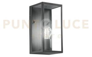 Applique mirage antracite 1 luce attacco e27 ip44 13x13x23cm in met