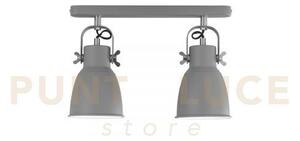Applique a parete legend grigia e nickel 2 luci attacco e27 36x16x1