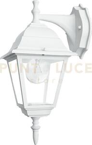 Applique down roma bianca 1 luce attacco e27 ip44 14,6x19,5x35cm