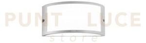 Applique austin silver 1 luce attacco e27 ip54 25x13x12cm in alluminio