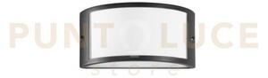 Applique austin nera 1 luce attacco e27 ip54 25x13x12cm in alluminio