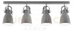 Applique a parete legend grigia e nickel 4 luci attacco e27 72x16x1