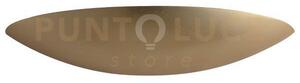 Applique a parete livigno foglia oro 2 luci attacco g9 39x11x6cm