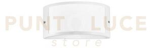 Applique austin bianca 1 luce attacco e27 ip54 25x13x12cm in alluminio