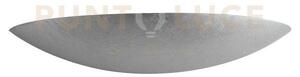 Applique a parete livigno foglia argento 2 luci attacco g9 39x11x6cm