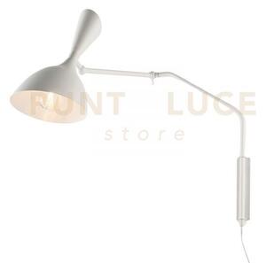 Applique a parete morgan bianca 1 luce attacco e27 74,5x18x53cm ori