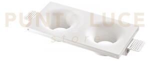 Incasso senso bianco 2 luci attacco gu10 24x12x4cm in gesso vernici