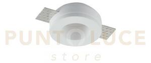 Faretto da incasso in gesso verniciabile mini bianco tondo 1 luce a