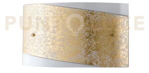 Applique a parete paris bianca e oro 4 luci attacco e27 45x8,7x25cm