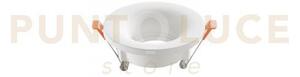 Incasso shadow bianco tondo 1 luce attacco gu10 11x5,7cm in gesso v