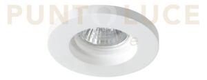 Incasso phantom bianco tondo 1 luce attacco gu10 10x4,9cm in gesso 