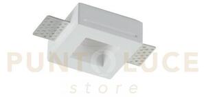 Faretto da incasso in gesso verniciabile mini bianco quadrato 1 luc