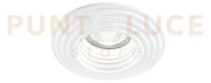 Incasso spettro bianco tondo 1 luce attacco gu10 11,5x4,9cm in gess