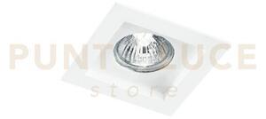 Incasso phantom bianco quadrato 1 luce attacco gu10 10x10x4,9cm in 