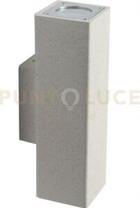 Applique biemissione oakland bianca 2 luci attacco gu10 ip65 7,5x10
