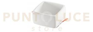 Incasso goblet bianco quadrato 1 luce attacco gu10 9,3x9,3x6,5cm in