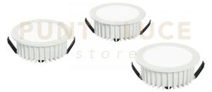 Incasso led fusion bianco 3 pezzi 5w 1200lm 4000k 7x3,2cm