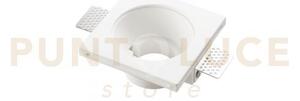 Incasso entity bianco quadrato 1 luce attacco gu10 12x12x5,4cm in g