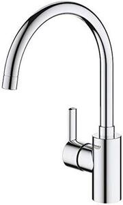 Rubinetto da cucina - Rubinetto per lavello - Utilizzato per cucinare e lavare i piatti - Bocca girevole alta - Altezza 225 cm - Argento