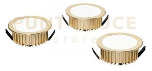 Incasso led fusion oro 3 pezzi 5w 1200lm 4000k 7x3,2cm