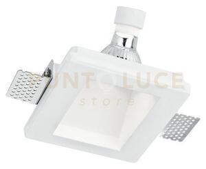 Incasso ghost bianco 1 luce attacco gu10 12x12x5,5cm in gesso verni