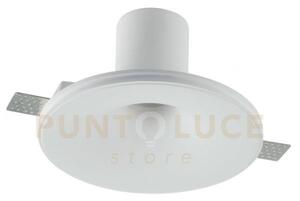Incasso eva bianco 1 luce attacco e27 18x1,3cm in gesso verniciabile