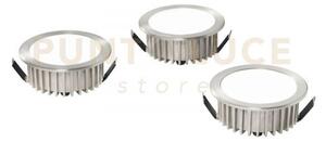 Incasso led fusion nikel 3 pezzi 5w 1200lm 4000k 7x3,2cm