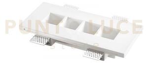 Incasso hive bianco 4 luci attacco gu10 mini 27x12x4,5cm in gesso v