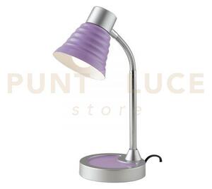 Lampada da scrivania leonardo viola 1 luce attacco e14 13x39cm