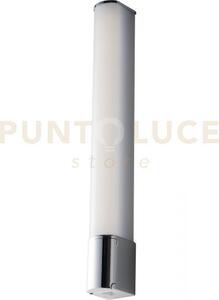 Applique led blaster bianca e cromo 8w 1000lm 4000k ip44 con presa 
